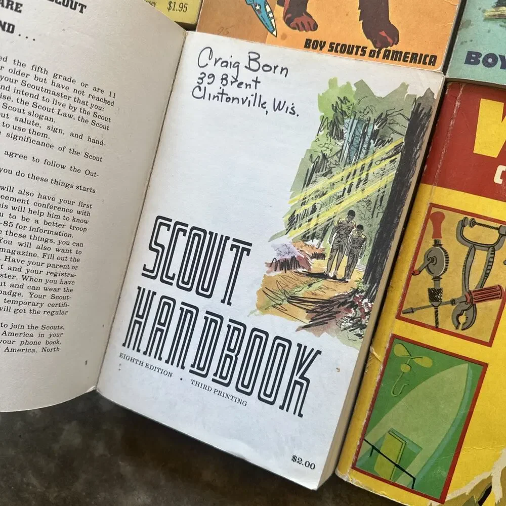 Vintage 1960-75 Boy Scouts of America Scout Book Program Book Lot of 6 Cub Bear